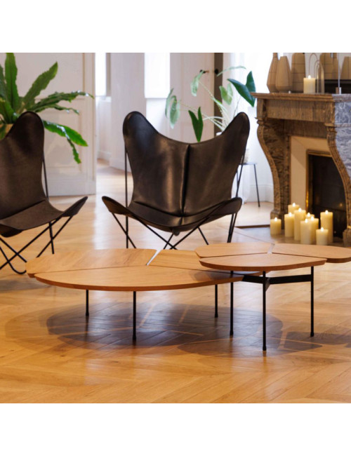 Table basse Miss Trèfle Airborne chêne - 3 dimensions