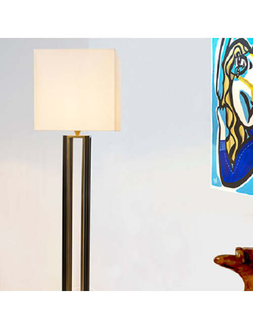 Lampadaire en laiton LD199 Casadisagne bi-colore doré noir