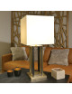 Lampe à poser en laiton L199 Casadisagne bi-colore doré noir