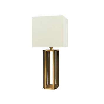 Lampe à poser en laiton L198 Casadisagne bi-colore doré noir