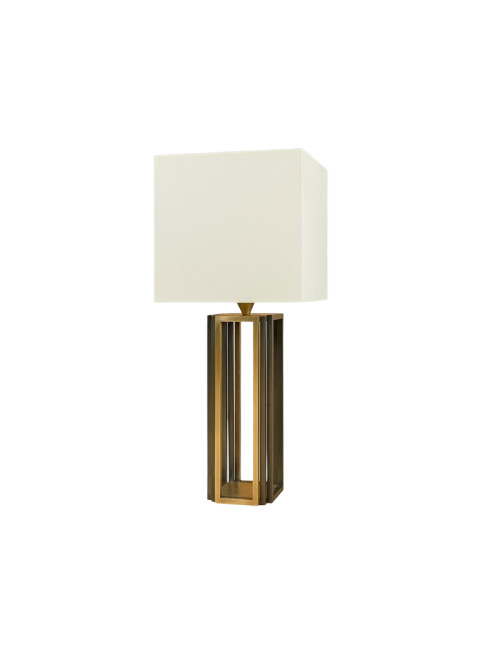 Lampe à poser en laiton L198 Casadisagne bi-colore doré noir