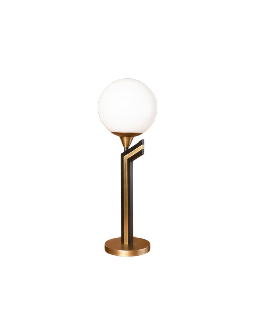 Lampe à poser en laiton L192 Casadisagne bicolore noir et or