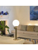 Lampe à poser en laiton L192 Casadisagne bicolore noir et or