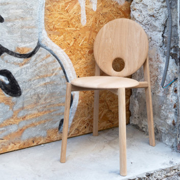 Chaise Hélio Drugeot Manufacture chêne massif - 4 modèles 2 finitions