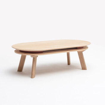 Table basse Parati Drugeot Manufacture chêne massif - 2 finitions 14 coloris