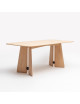 Table à manger fixe ou extensible Farfalla Drugeot Manufacture - 2 finitions 2 tailles