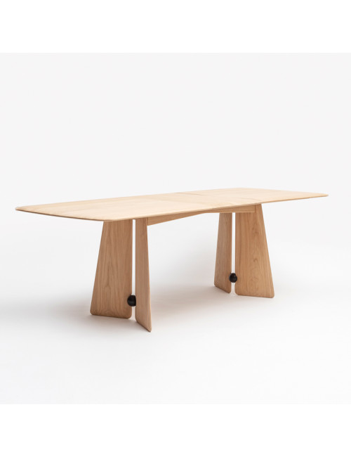 Table à manger fixe ou extensible Farfalla Drugeot Manufacture - 2 finitions 2 tailles