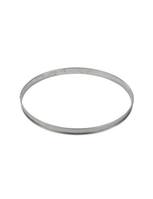 Cercle à tarte haut en inox bords roulés GOBEL - 2 tailles