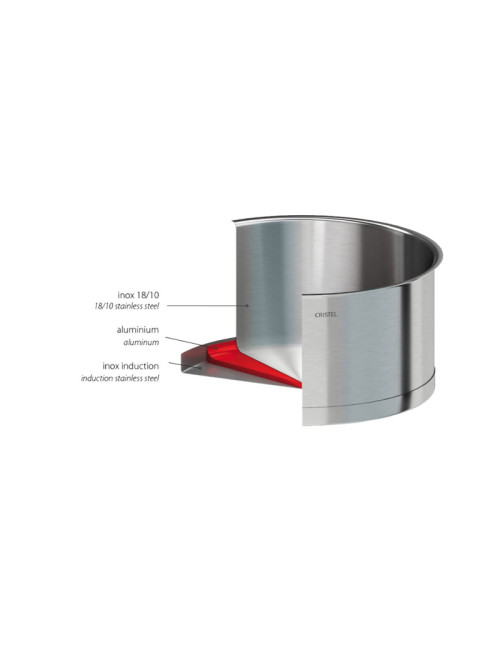 Faitout Cristel Strate en inox amovible - 3 tailles