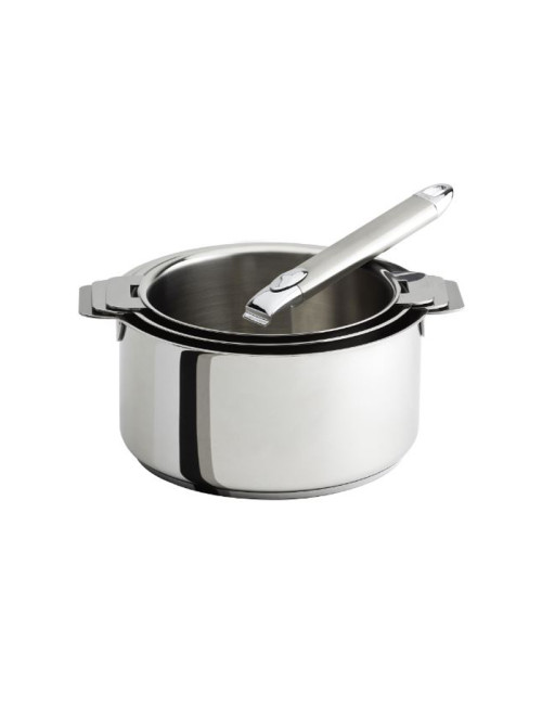 Batterie Cristel Mutine 3 casseroles + 1 poignée amovible Zenith