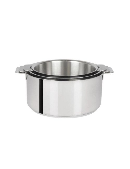 Batterie Cristel Mutine 3 casseroles amovibles 16, 18 et 20cm