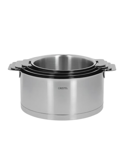 Set batterie de 4 casseroles Cristel Strate amovible 14, 16, 18 et 20cm