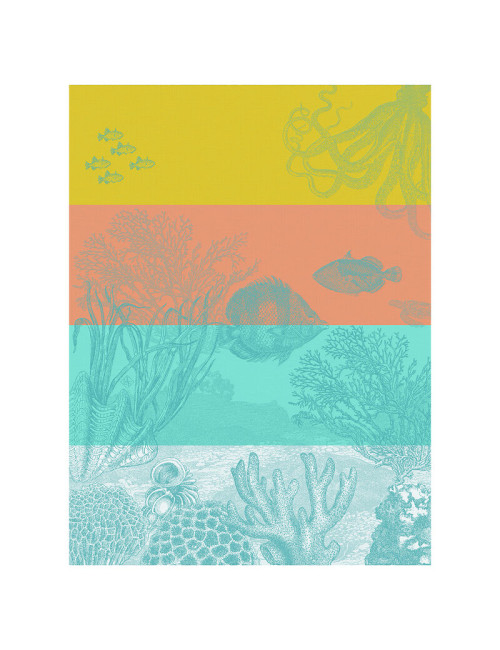 Torchon Sous l'océan Le Jacquard Français en coton - 3 coloris
