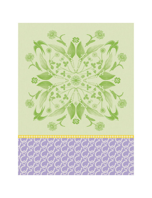 Torchon Porte bonheur Le Jacquard Français en coton