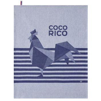 Torchon Coco-Rico Le Jacquard Français en coton - 2 coloris