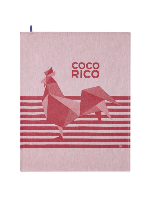 Torchon Coco-Rico Le Jacquard Français en coton - 2 coloris