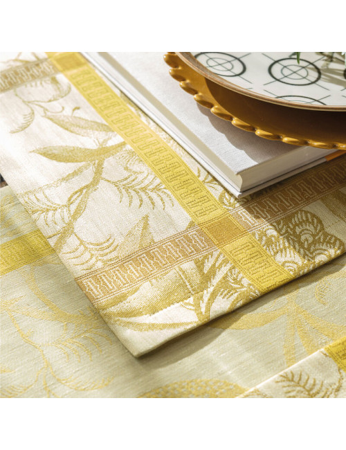 4 serviettes de table À l'orangerie lin Le Jacquard Français lin - 3 coloris