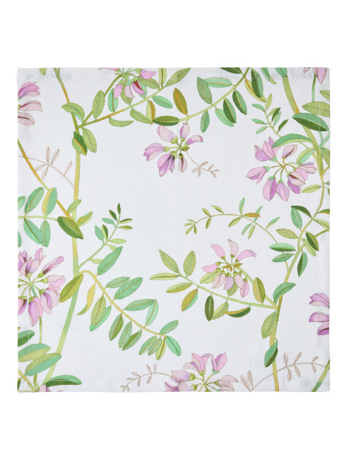4 serviettes de table Pois de Senteur Le Jacquard Français coton et lin