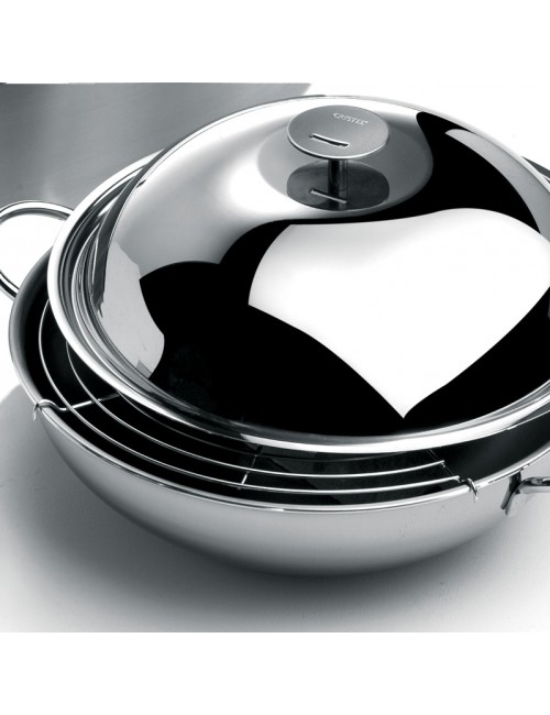 Wok en inox Cristel Casteline - 2 tailles