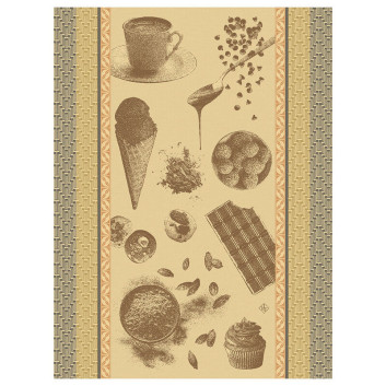 Torchon Chocolat Le Jacquard Français en coton - 3 coloris