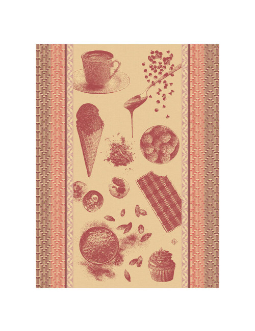Torchon Chocolat Le Jacquard Français en coton - 3 coloris