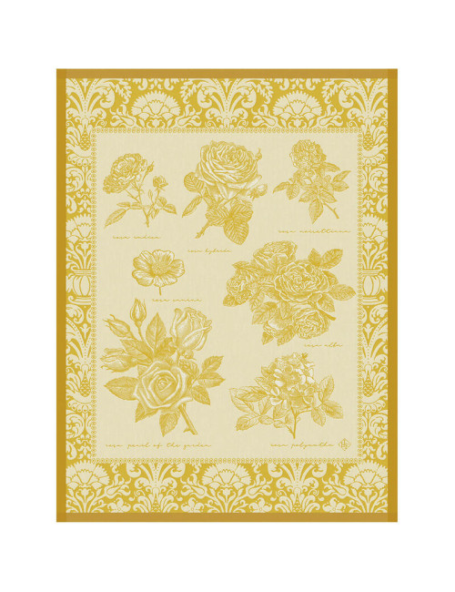 Torchon Jardin des Roses Le Jacquard Français en coton - 3 coloris