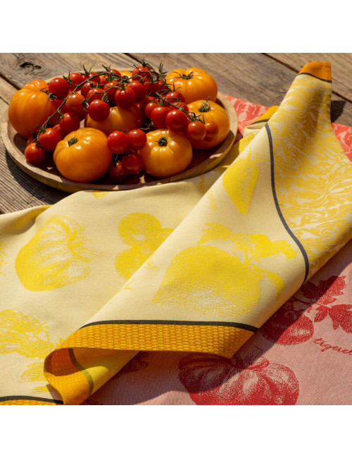 Torchon Tomates Le Jacquard Français en coton - 3 coloris