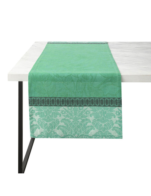Chemin de table Escapade Tropicale Le Jacquard Français en coton et lin - 3 coloris 2 tailles
