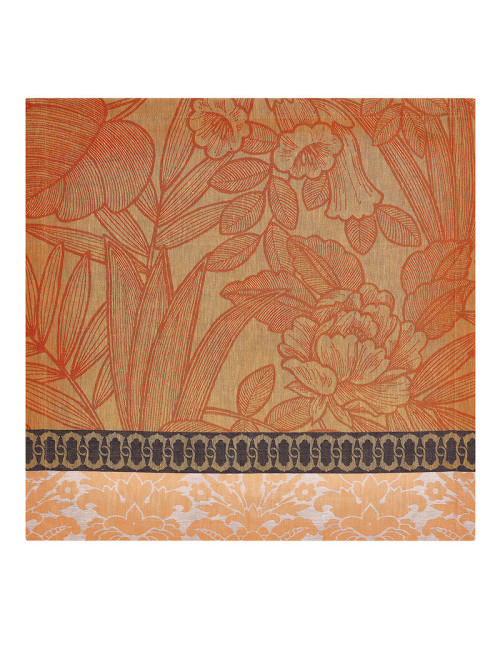 4 serviettes de table Escapade Tropicale Le Jacquard Français lin - 3 coloris
