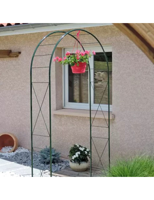 Arche de jardin Louis Moulin Losange vert sapin en acier