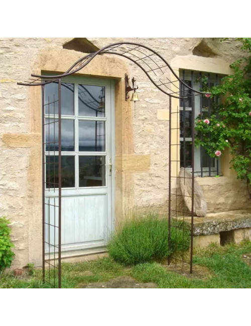 Arche de jardin Louis Moulin Portique fer vieilli en acier