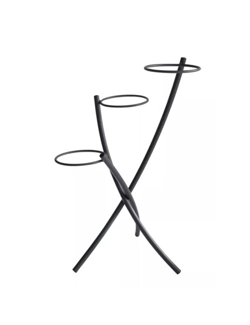 Porte plantes Louis Moulin Tube 3 pots anthracite