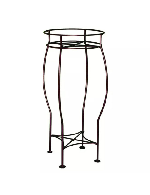 Sellette Ronde Louis Moulin porte-plante en acier fer vieilli