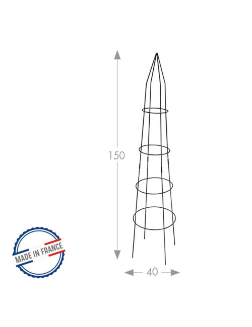 Support tuteur pour grimpantes Louis Moulin en acier Tipi - anthracite