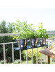 Balconnière Louis Moulin support pour plante sur balcon métal anthracite