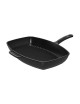 Poêle grill rectangulaire en fonte CHASSEUR 28x24cm - 2 coloris