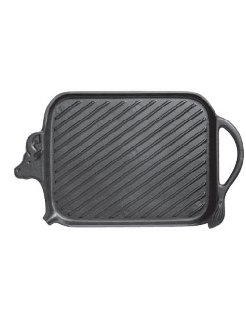Grill Beef viande en fonte CHASSEUR 27x20cm noir mat