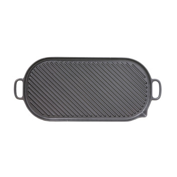 Grill ovale en fonte CHASSEUR noir mat - 2 tailles
