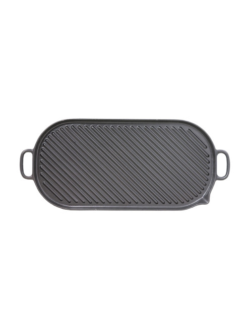 Grill ovale en fonte CHASSEUR noir mat - 2 tailles