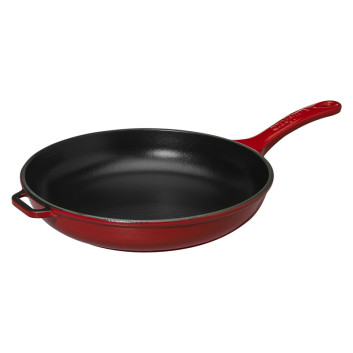 Poêle ronde en fonte CHASSEUR manche en fonte - 2 tailles 2 coloris