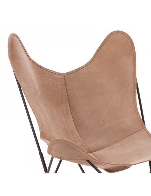 Fauteuil AA Butterfly Airborne Lodge croute de cuir