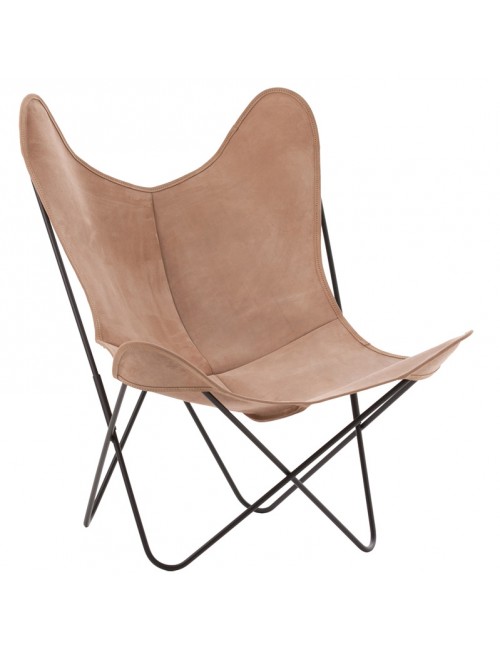 Fauteuil AA Butterfly Airborne Lodge croute de cuir