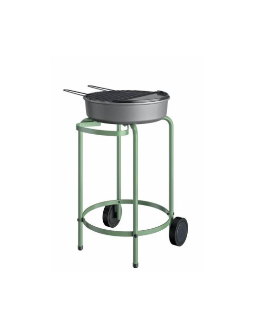 Barbecue-plancha en fonte INVICTA sur chariot O'Gust