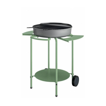 Barbecue-plancha en fonte INVICTA sur chariot O'Gusto