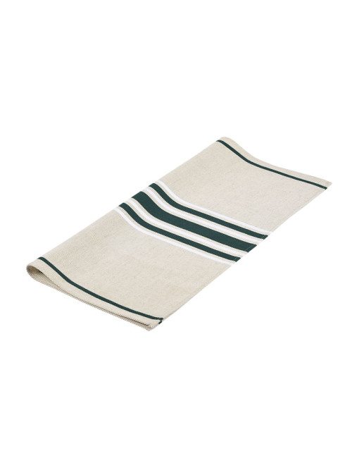 Serviette de table ARTIGA Corda Métis vert blanc 70% coton et 30% lin