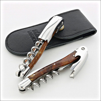 Couteau sommelier CHATEAU LAGUIOLE Collection Classic Loupe d'amboine