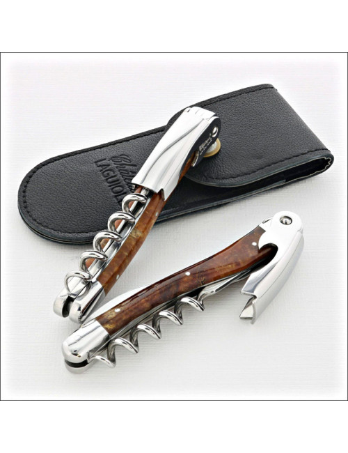 Couteau sommelier CHATEAU LAGUIOLE Collection Classic Loupe d'amboine