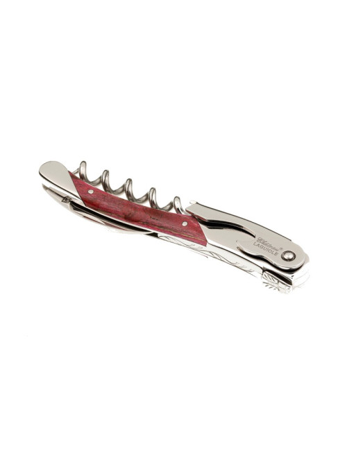 Couteau sommelier CHATEAU LAGUIOLE Collection Grand Cru Bois de Hêtre stabilisé rose