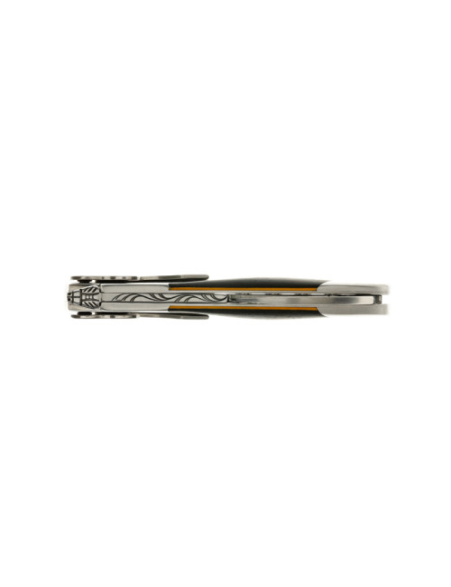 Couteau sommelier CHATEAU LAGUIOLE Collection Edge Bois d'Ebène et entretoise jaune
