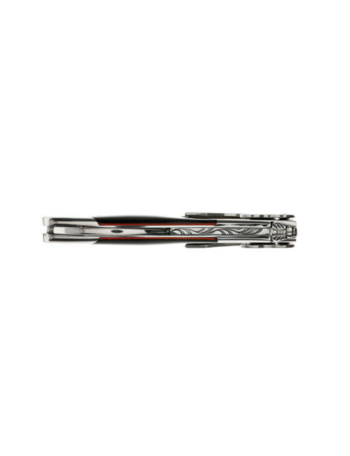 Couteau sommelier CHATEAU LAGUIOLE Collection Edge Corne noire et entretoise rouge